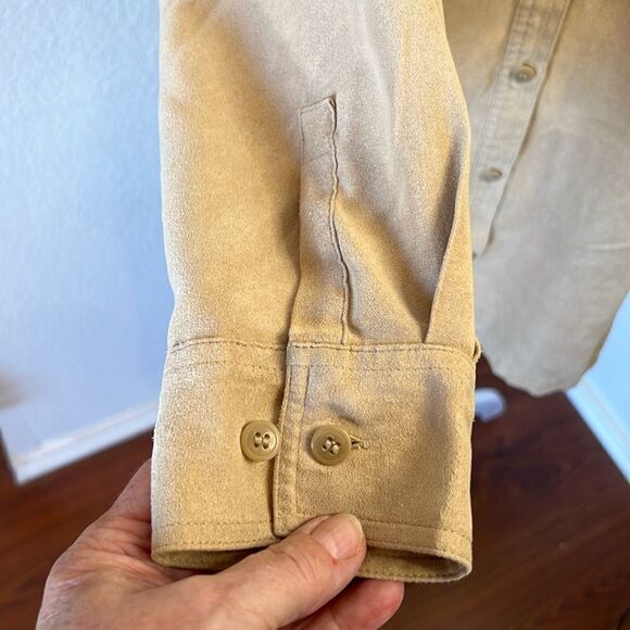 Women's Avenue Buttery Soft Button Front 3-Panel Back Long Sleeve Shirt ~ 18-20 - Picture 4 of 7